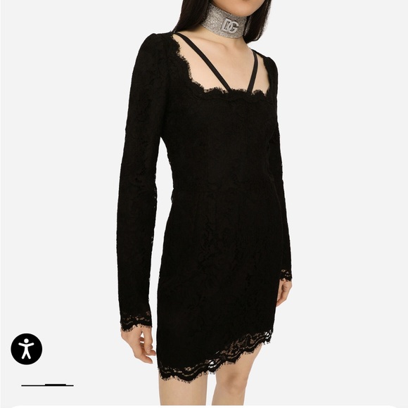 NWT Dolce & Gabbana long-sleeve lace minidress size 4 - Picture 3 of 6